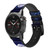 CA0799 Xmas Santa Moon Correa de reloj inteligente de silicona y cuero para Garmin Smartwatch