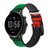 CA0272 Italy Flag Correa de reloj inteligente de silicona y cuero para Fossil Smartwatch