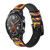CA0712 Squares Concentric Circles Correa de reloj inteligente de silicona y cuero para Wristwatch Smartwatch