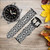 CA0725 Ruta Pattern Correa de reloj inteligente de silicona y cuero para Wristwatch Smartwatch