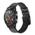 CA0744 Black Ace Spade Correa de reloj inteligente de silicona y cuero para Wristwatch Smartwatch