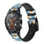 CA0751 Floral Daisy Correa de reloj inteligente de silicona y cuero para Wristwatch Smartwatch