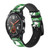 CA0754 Paper Palm Monstera Correa de reloj inteligente de silicona y cuero para Wristwatch Smartwatch