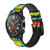 CA0755 Tie Dye Correa de reloj inteligente de silicona y cuero para Wristwatch Smartwatch