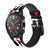 CA0759 Poker Card Suit Correa de reloj inteligente de silicona y cuero para Wristwatch Smartwatch