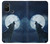 W3693 Grim White Wolf Full Moon Funda Carcasa Case y Caso Del Tirón Funda para OnePlus Nord N10 5G