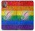 W2899 Rainbow LGBT Gay Pride Flag Funda Carcasa Case y Caso Del Tirón Funda para Motorola Moto G9 Plus