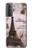 W2211 Paris Postcard Eiffel Tower Funda Carcasa Case y Caso Del Tirón Funda para Samsung Galaxy S21 Plus 5G, Galaxy S21+ 5G