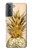 W3490 Gold Pineapple Funda Carcasa Case y Caso Del Tirón Funda para Samsung Galaxy S21 Plus 5G, Galaxy S21+ 5G