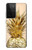 W3490 Gold Pineapple Funda Carcasa Case y Caso Del Tirón Funda para Samsung Galaxy S21 Ultra 5G