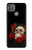 W3753 Dark Gothic Goth Skull Roses Funda Carcasa Case y Caso Del Tirón Funda para Motorola Moto G9 Power