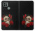 W3753 Dark Gothic Goth Skull Roses Funda Carcasa Case y Caso Del Tirón Funda para Motorola Moto G9 Power