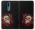 W3753 Dark Gothic Goth Skull Roses Funda Carcasa Case y Caso Del Tirón Funda para Nokia 2.4