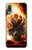 W0863 Hell Fire Skull Funda Carcasa Case y Caso Del Tirón Funda para Samsung Galaxy A04, Galaxy A02, M02