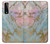W3717 Rose Gold Blue Pastel Marble Graphic Printed Funda Carcasa Case y Caso Del Tirón Funda para LG Stylo 7 5G