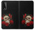 W3753 Dark Gothic Goth Skull Roses Funda Carcasa Case y Caso Del Tirón Funda para LG Stylo 7 5G