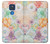 W3705 Pastel Floral Flower Funda Carcasa Case y Caso Del Tirón Funda para Motorola Moto G Play (2021)