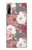 W3716 Rose Floral Pattern Funda Carcasa Case y Caso Del Tirón Funda para Sony Xperia L5