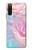 W3050 Vintage Pastel Flowers Funda Carcasa Case y Caso Del Tirón Funda para Sony Xperia 10 III