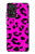 W1850 Pink Leopard Pattern Funda Carcasa Case y Caso Del Tirón Funda para Samsung Galaxy A52, Galaxy A52 5G