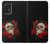 W3753 Dark Gothic Goth Skull Roses Funda Carcasa Case y Caso Del Tirón Funda para Samsung Galaxy A52, Galaxy A52 5G