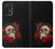 W3753 Dark Gothic Goth Skull Roses Funda Carcasa Case y Caso Del Tirón Funda para Samsung Galaxy A72, Galaxy A72 5G