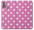 W2358 Pink Polka Dots Funda Carcasa Case y Caso Del Tirón Funda para Motorola Moto G30, G20, G10