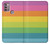 W2363 Rainbow Pattern Funda Carcasa Case y Caso Del Tirón Funda para Motorola Moto G30, G20, G10