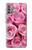 W2943 Pink Rose Funda Carcasa Case y Caso Del Tirón Funda para Motorola Moto G30, G20, G10