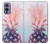 W3711 Pink Pineapple Funda Carcasa Case y Caso Del Tirón Funda para OnePlus 9