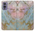 W3717 Rose Gold Blue Pastel Marble Graphic Printed Funda Carcasa Case y Caso Del Tirón Funda para OnePlus 9