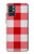 W3535 Red Gingham Funda Carcasa Case y Caso Del Tirón Funda para OnePlus 9R