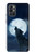 W3693 Grim White Wolf Full Moon Funda Carcasa Case y Caso Del Tirón Funda para OnePlus 9R