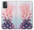 W3711 Pink Pineapple Funda Carcasa Case y Caso Del Tirón Funda para OnePlus 9R