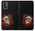 W3753 Dark Gothic Goth Skull Roses Funda Carcasa Case y Caso Del Tirón Funda para OnePlus 9R