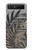 W3692 Gray Black Palm Leaves Funda Carcasa Case y Caso Del Tirón Funda para Samsung Galaxy Z Flip 5G