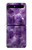W3713 Purple Quartz Amethyst Graphic Printed Funda Carcasa Case y Caso Del Tirón Funda para Samsung Galaxy Z Flip 5G