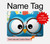 W2521 Cute Nerd Owl Cartoon Funda Carcasa Case para MacBook Air 13″ - A1369, A1466