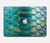 W3414 Green Snake Scale Graphic Print Funda Carcasa Case para MacBook Air 13″ - A1369, A1466