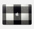 W2842 Black and White Buffalo Check Pattern Funda Carcasa Case para MacBook Air 13″ - A1932, A2179, A2337