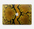 W3365 Yellow Python Skin Graphic Print Funda Carcasa Case para MacBook Pro Retina 13″ - A1425, A1502