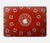 W3355 Bandana Red Pattern Funda Carcasa Case para MacBook Pro 15″ - A1707, A1990