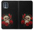 W3753 Dark Gothic Goth Skull Roses Funda Carcasa Case y Caso Del Tirón Funda para Motorola Edge S