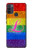 W2900 Rainbow LGBT Lesbian Pride Flag Funda Carcasa Case y Caso Del Tirón Funda para Motorola Moto G50