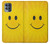 W1146 Yellow Sun Smile Funda Carcasa Case y Caso Del Tirón Funda para Motorola Moto G100