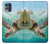 W1377 Ocean Sea Turtle Funda Carcasa Case y Caso Del Tirón Funda para Motorola Moto G100