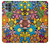W3281 Colorful Hippie Flowers Pattern Funda Carcasa Case y Caso Del Tirón Funda para Motorola Moto G100