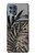W3692 Gray Black Palm Leaves Funda Carcasa Case y Caso Del Tirón Funda para Motorola Moto G100