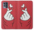 W3701 Mini Heart Love Sign Funda Carcasa Case y Caso Del Tirón Funda para Motorola Moto G100