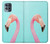 W3708 Pink Flamingo Funda Carcasa Case y Caso Del Tirón Funda para Motorola Moto G100